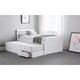 image 1 of Premier Crisp Pure White Day Bed Single 3ft (90cm) + Pull Out Bed (Guest Bed)