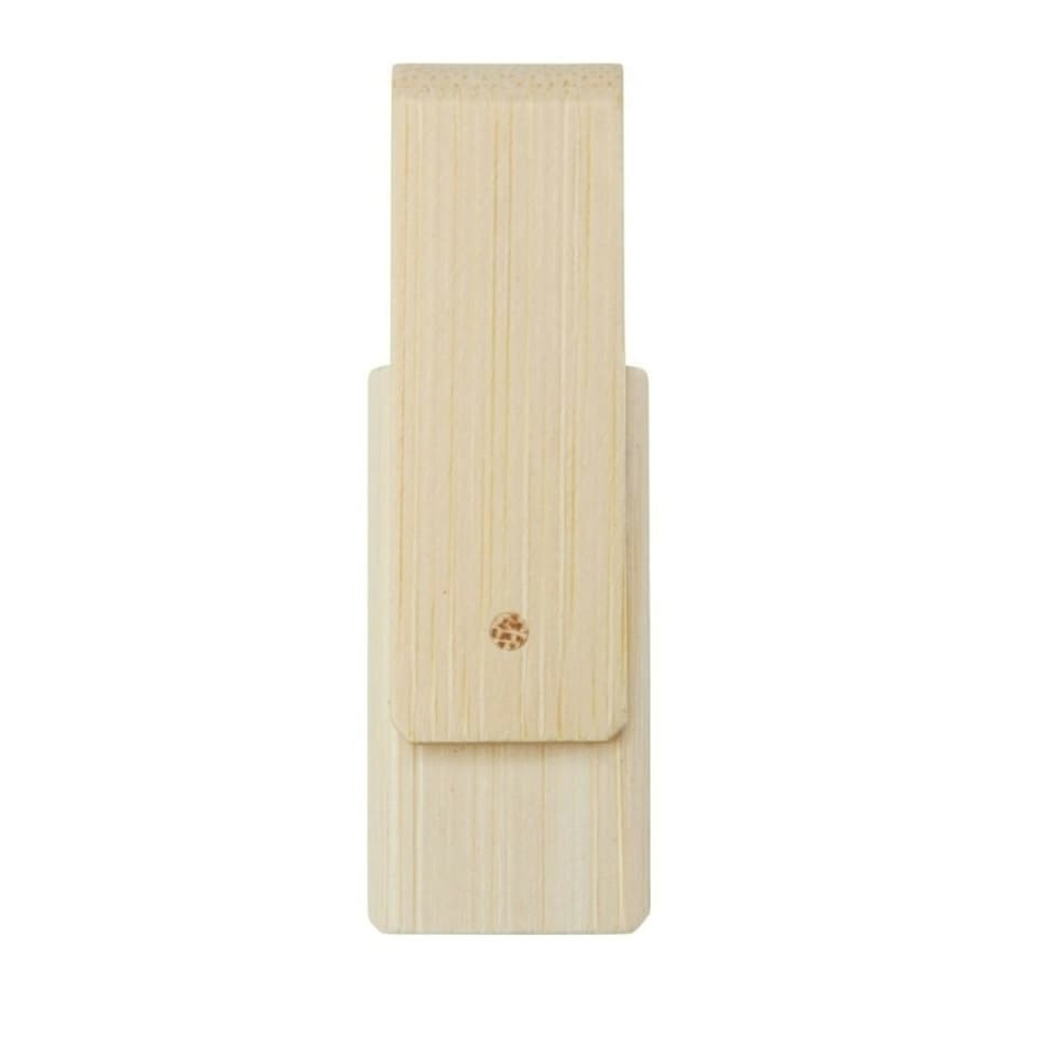 image 1 of Bullet Rotate 16GB Bamboo USB Flash Drive - Beige - One Size