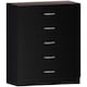 image 8 of Vida Designs Riano 5 Drawer Chest of Drawers Bedroom Storage, Black