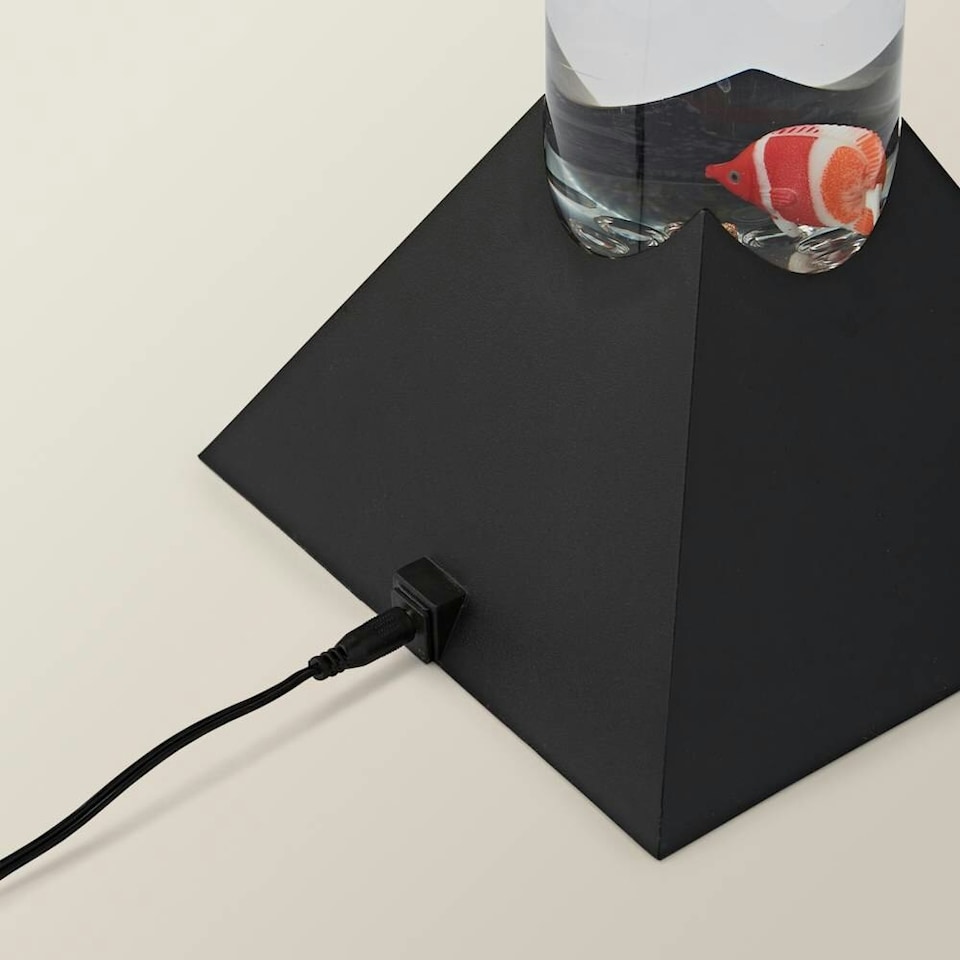 image 1 of ValueLights Colour Changing Novelty Sensory Fish Bubble Lamp 80cm