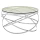 image 2 of Allure Round Silver Swirl Base Coffee Table Silver