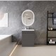 image 7 of AICA 600x390x800mm Bathroom Gloss Grey Vanity Unit with Soft-closing Door Design Storage Space White Ceramic Basin