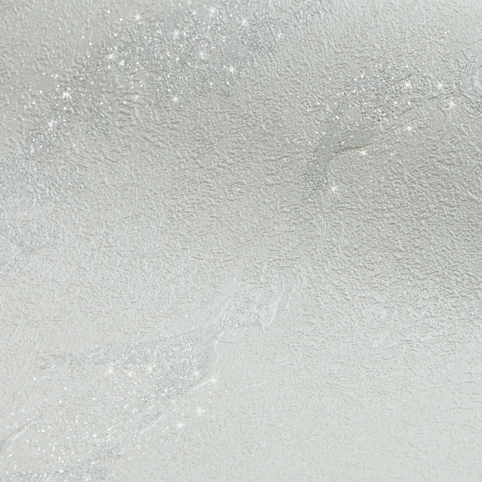 image 1 of Nador Wallpaper in Silver, White and Silver Glitter | Silver | Silver, White and Silver Glitter | 53cm x 10m