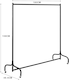 image 9 of 4/5/6ft Heavy Duty Metal Clothes Garment Single Hanging Rail with Wheels | Multi