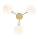 image 5 of Contemporary Chic Polished Gold Ceiling Light with Opal White Globe Glass Shades | Gold | Gold | 1
