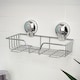 image 1 of Showerdrape Suctionloc Chrome Suction Wall Mounted Rectangular Basket with Mounting Discs | Chrome | Chrome | 1