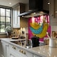 image 2 of Pop art banana Designer Splash Back | White