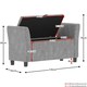 image 3 of Vida Designs Seville Storage Ottoman Bedroom Hallway Chest Bench, Crushed Velvet Silver Silver | Crushed Velvet Silver