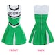 image 5 of Green Cheerleader Fancy Dress Costume | Green | 2XL