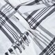 image 7 of Homescapes White and Black Tartan Check Sofa and Bed Throw - 150 x 200 cm | White