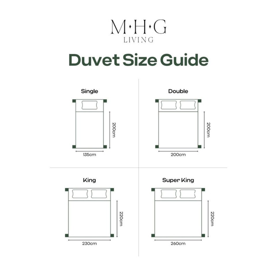 image 1 of MHG Living 1.5 Tog Summer Striped Duvet|Anti-Allergy Hypoallergenic Hollowfibre Quilt-Super King