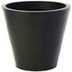image 1 of Primrose Galvanised Zinc Black Cone Flared Garden Planter with Drainage 70cm