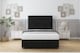 image 1 of Sloomy Monaco Black Plush Divan Bed With Mattress 2 Drawers Footend With 54" Floor Standing Headboard & 12" Matching Footboard 6' Super King | Black | Black | Super King | 1