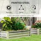 image 3 of Outsunny Raised Garden Bed Elevated Planter Box for Flowers Silver | Silver | 120 x 60 x 30.5 cm | 1