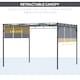 image 4 of Outsunny 3 x 3m Steel Pergola Gazebo with Sliding Roof, Garden Gazebo Canopy Sun Shade Shelter for Outdoor, Deck, Patio, Dark Grey