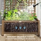 image 5 of Outsunny Wood Planter with Trellis for Climbing Plants Vines Planter Box Brown