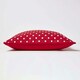 image 3 of Homescapes Cotton Red Polka Dots Cushion Cover - 45 x 45 cm | Red | Red | 45 x 45 cm