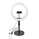 image 7 of Nedis Ring Light, 10" LED Ring Lamp with 120 LEDs on Aluminium Table Stand, USB Powered, with Flexible Phone Holder, 10 Light Modes