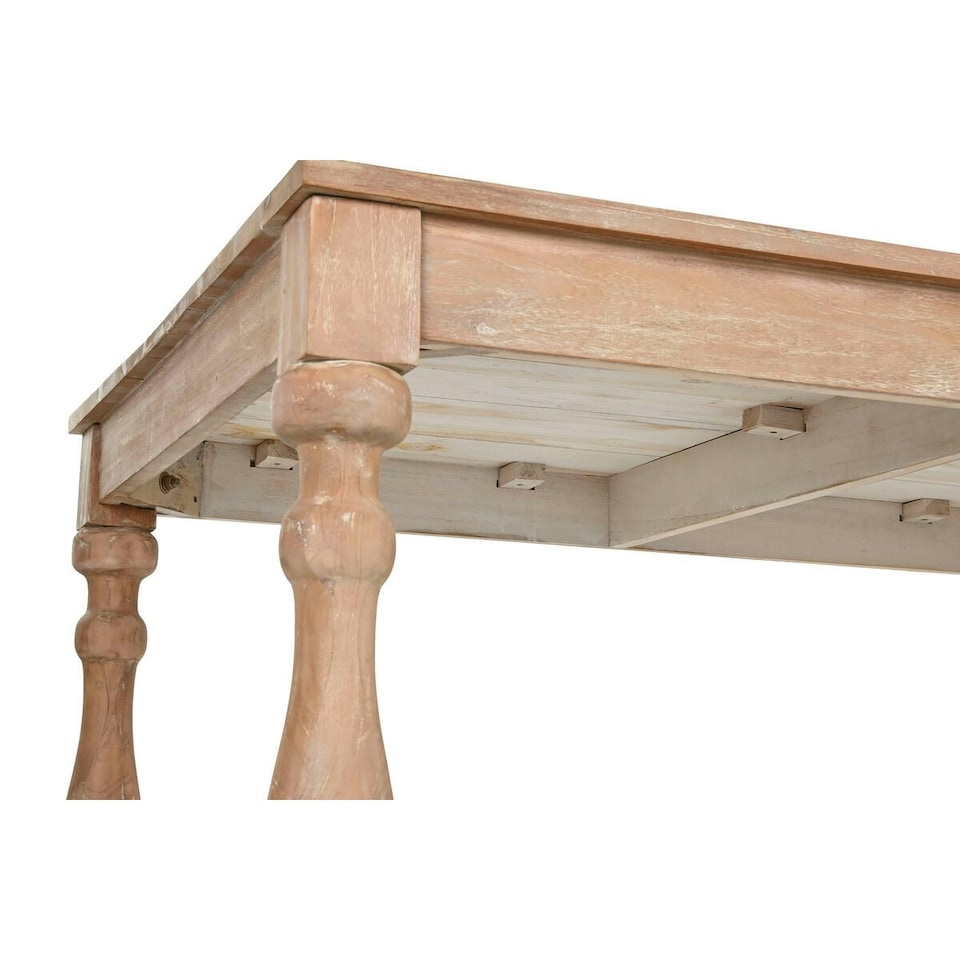 image 1 of Dining Table Home ESPRIT White Teak 195 X 97 X 77 cm N/A