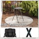 image 5 of COSTWAY Outdoor Folding Barstools Set of 2 Bar Height Patio Chairs