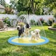 image 7 of PawHut 150 cm Splash Pad Sprinkler for Pets Dog Non-slip Outdoor Yellow