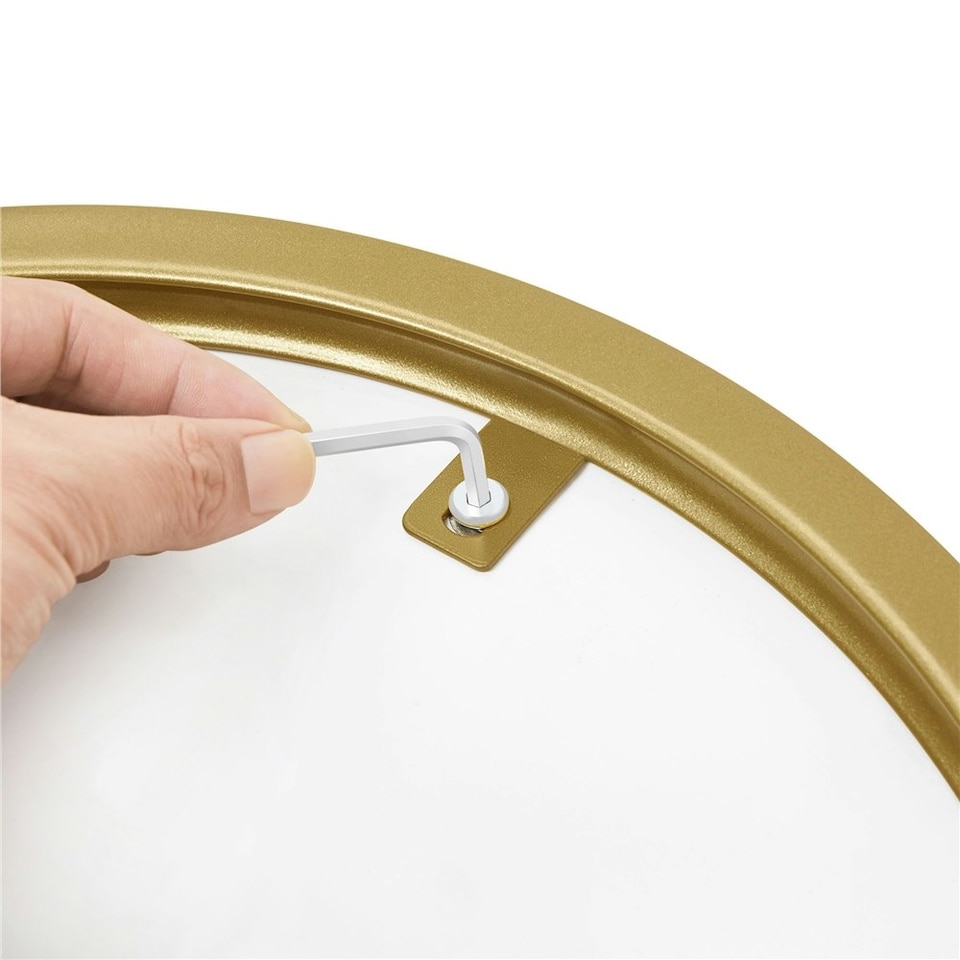 image 1 of Yaheetech Faux Marble Accent Table Antique Gold