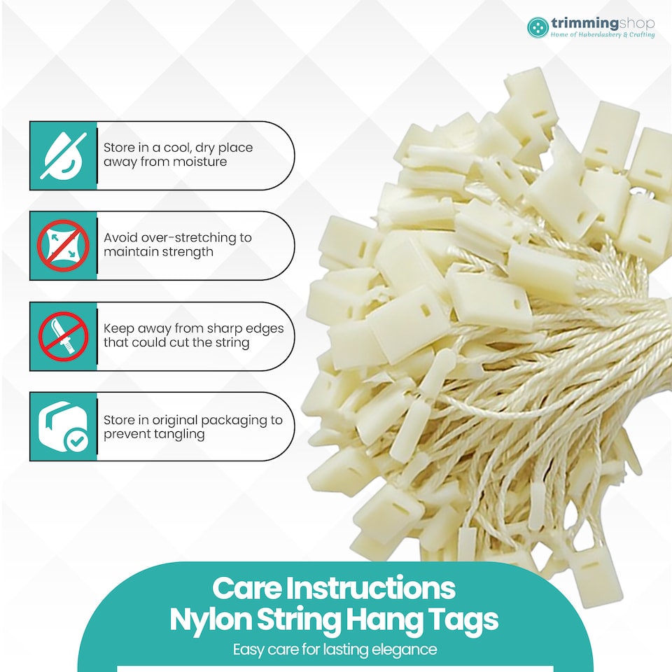 image 1 of 7 Inch Plastic String Tags, Nylon Label Snap Lock - 100pcs