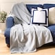 image 1 of OHS Soft Plush Polar Fleece Plain Throw | Grey | Mid Grey - 200CMx240CM