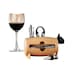 image 4 of MidOcean Bota Wooden Wine Set (Pack of 4) - Wood/Metal - One Size | Multi