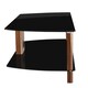 image 2 of Century TV-Stand Walnut look/Black Glass ADCE1200-BLK Brown | Walnut with black glass