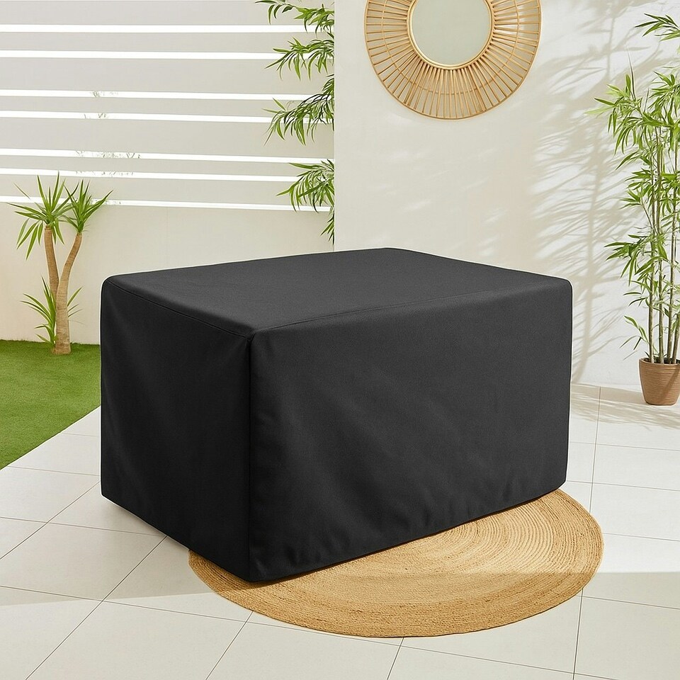 image 1 of Neo Grey 4 Piece Bamboo Style Table & Chairs Set With Cover