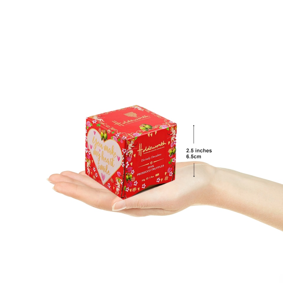 image 1 of Holdsworth Chocolates Petite Pink Prosecco Truffles 55g