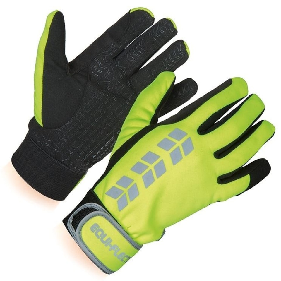 image 1 of Shires Equi-Flector Horse Riding Gloves Yellow | Colour: Yellow
Size: Small
