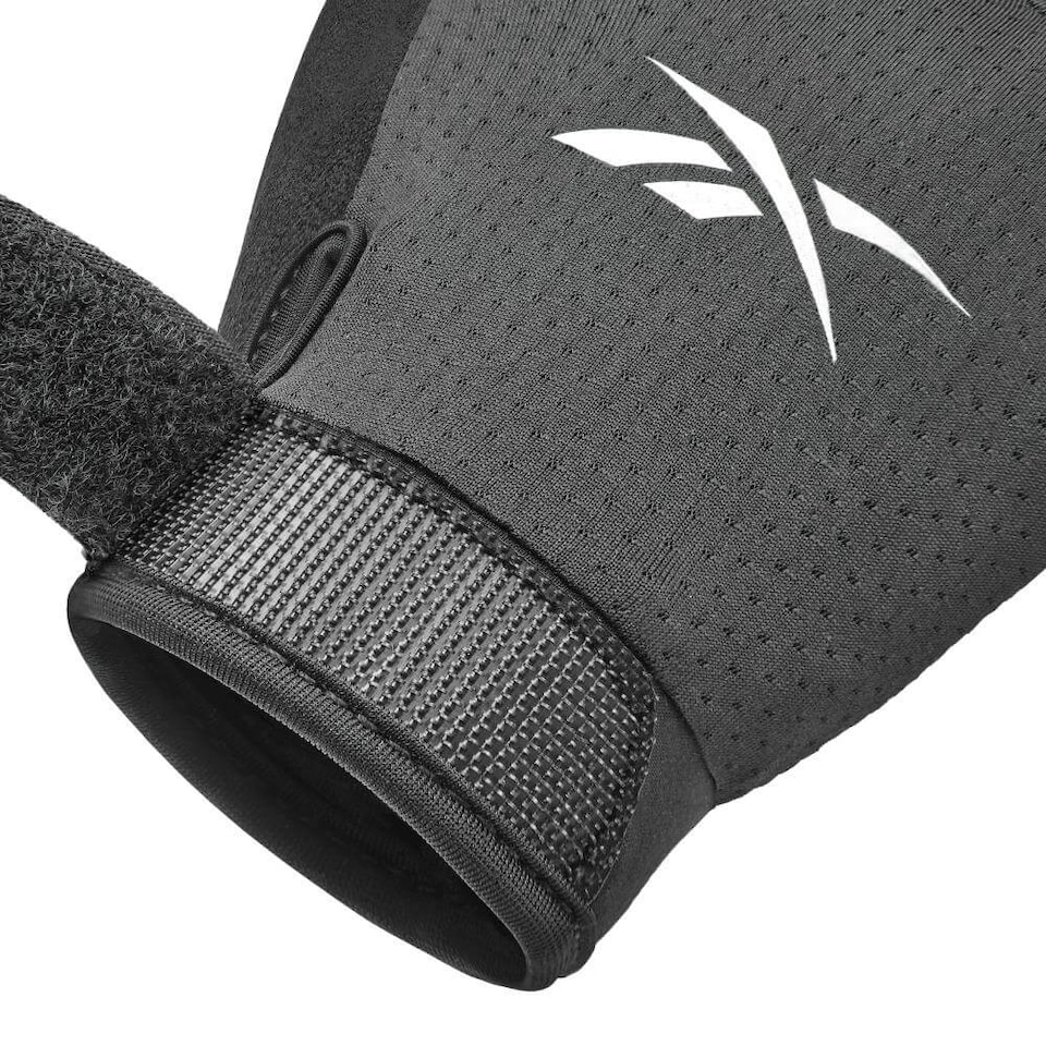 image 1 of Reebok Fitness Gloves — Speedwick Lycra with Padded Amara Palm (Black, S) | Black | Black | S