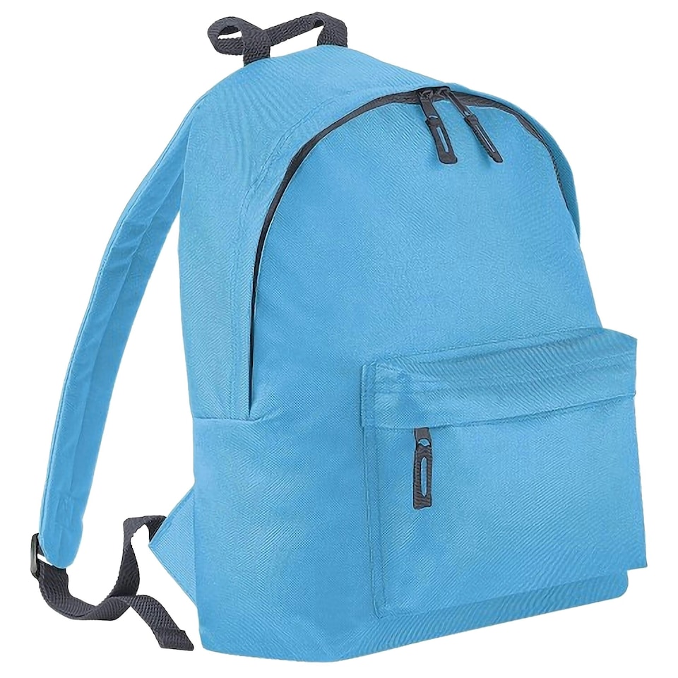 image 1 of Bagbase Junior Fashion Backpack / Rucksack (14 Litres) - Surf Blue/ Graphite Grey - One Size