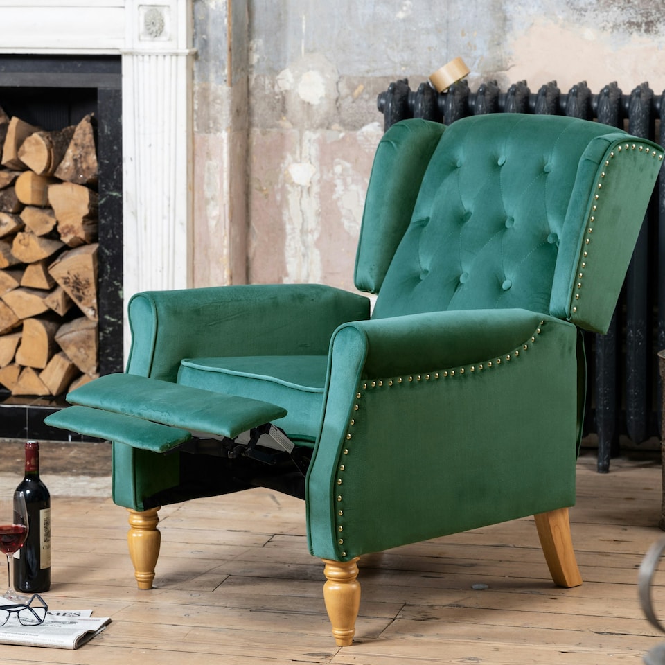 image 1 of Annapoli Recliner Armchair - Green