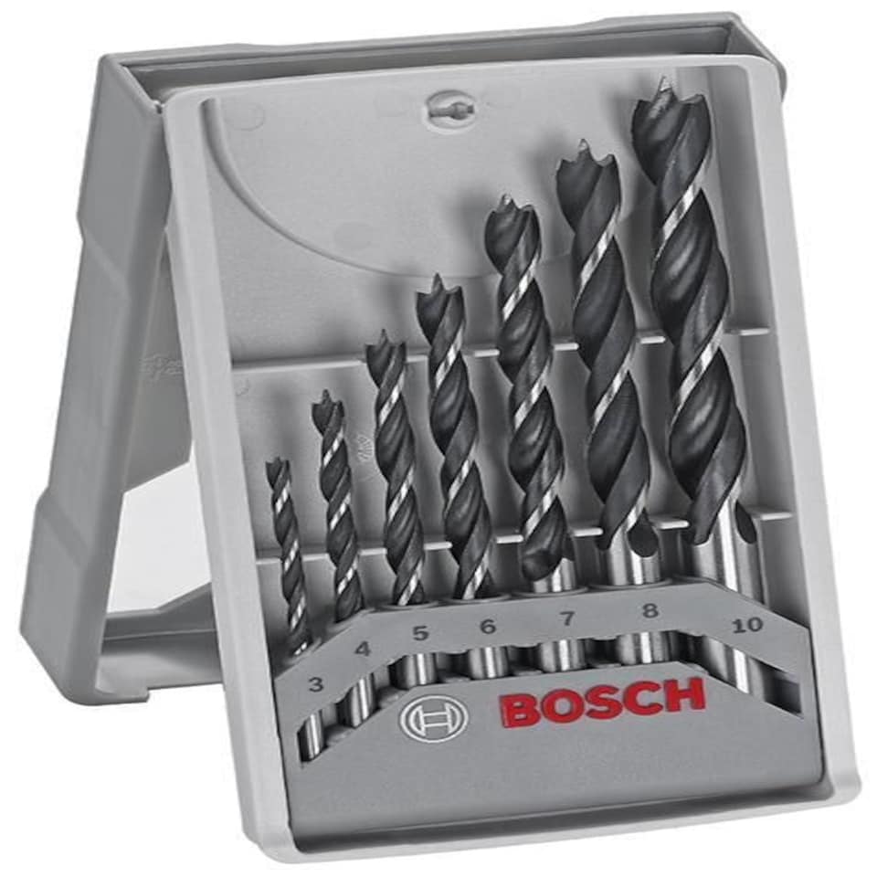 BOSCH - PROFESSIONAL (BLUE) - Brad Point Drill Bit Set, 7 Piece