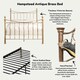 image 9 of Hampstead Traditional Style Distressed Antique Brass Effect Metal Bed Frame | Bronze | Antique Brass | King