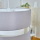 image 1 of ValueLights Sophia Large Grey 2 Tier Ceiling Light Shade