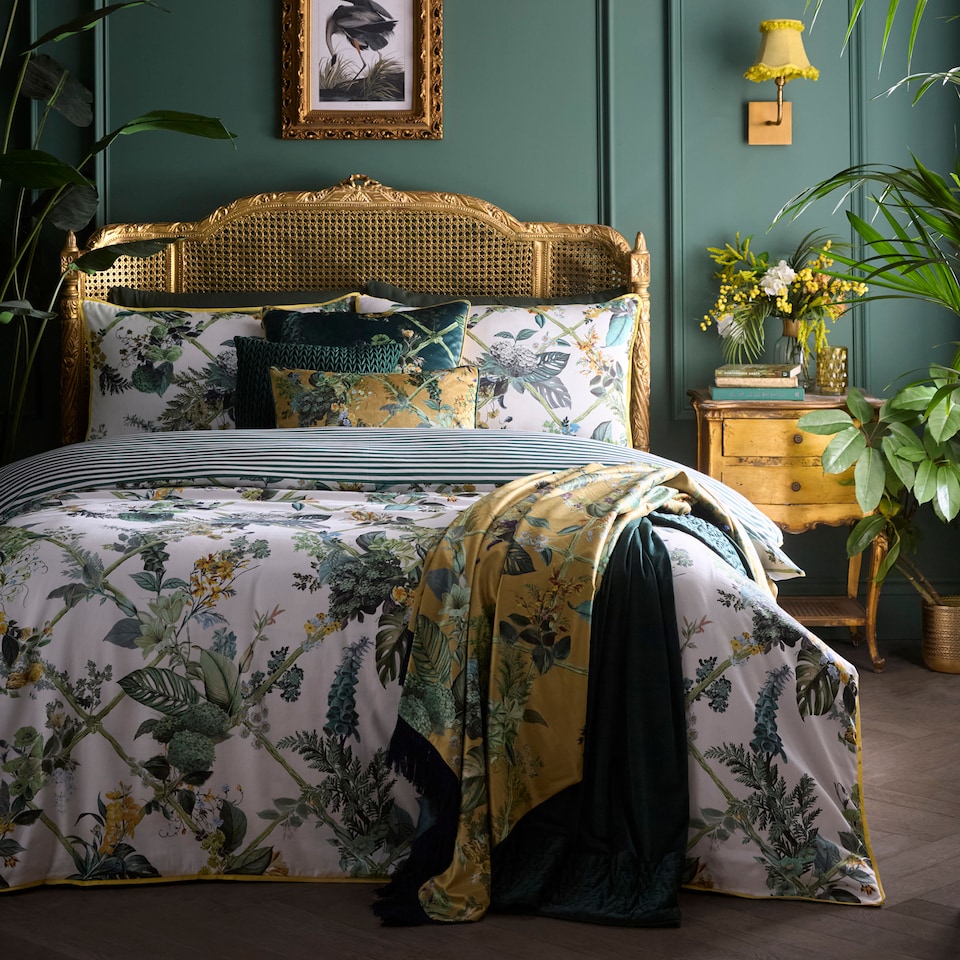 image 1 of Laurence Llewelyn-Bowen Cotswold Fantasia Dawn Cushion Cover LR Gold