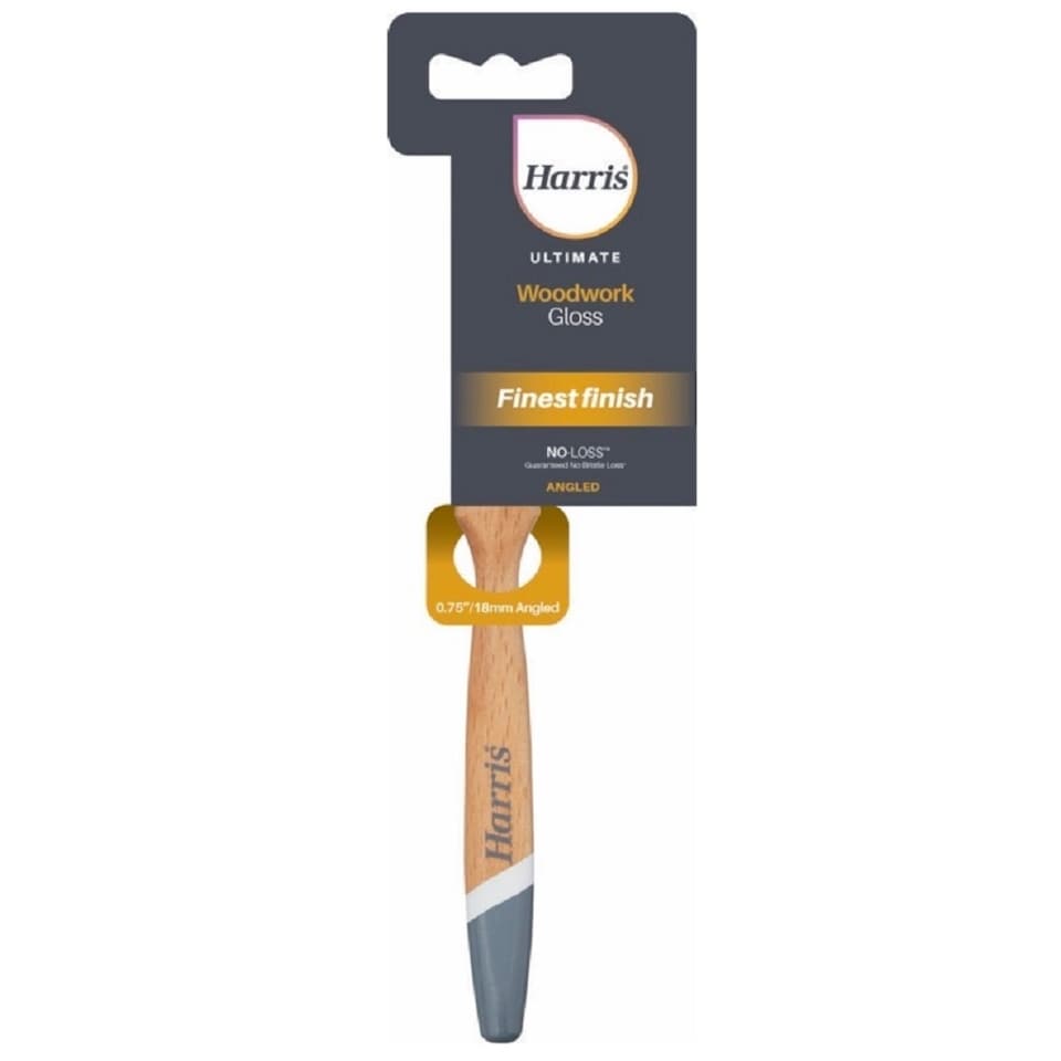 image 1 of Harris Ultimate Woodwork Gloss Paint Brush | Black | Beige/Black | 1