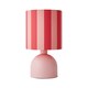 image 1 of ValueLights Miley Pink Stripes Drum Lamp Shade Pale Pink Table Lamp | Pink