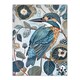 image 3 of Kingfisher Bird Wildflowers Floral Living Room Black Framed Wall Art Print A4