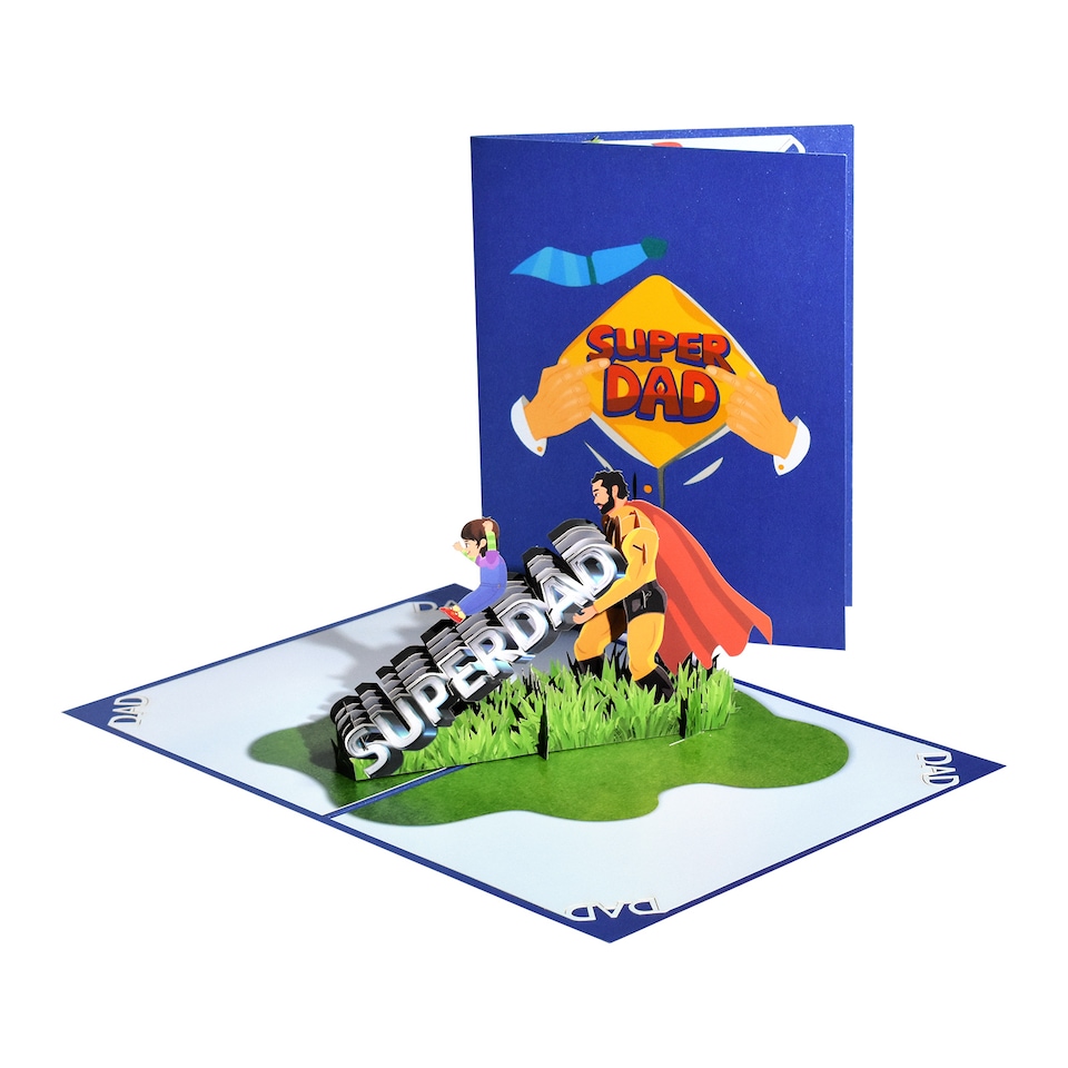 image 1 of Strength of Love Super Dad Pop-Up Father's day Or Birthday Card