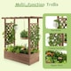 image 7 of COSTWAY Raised Garden Bed Planter Box w/ Trellis Coffee Brown