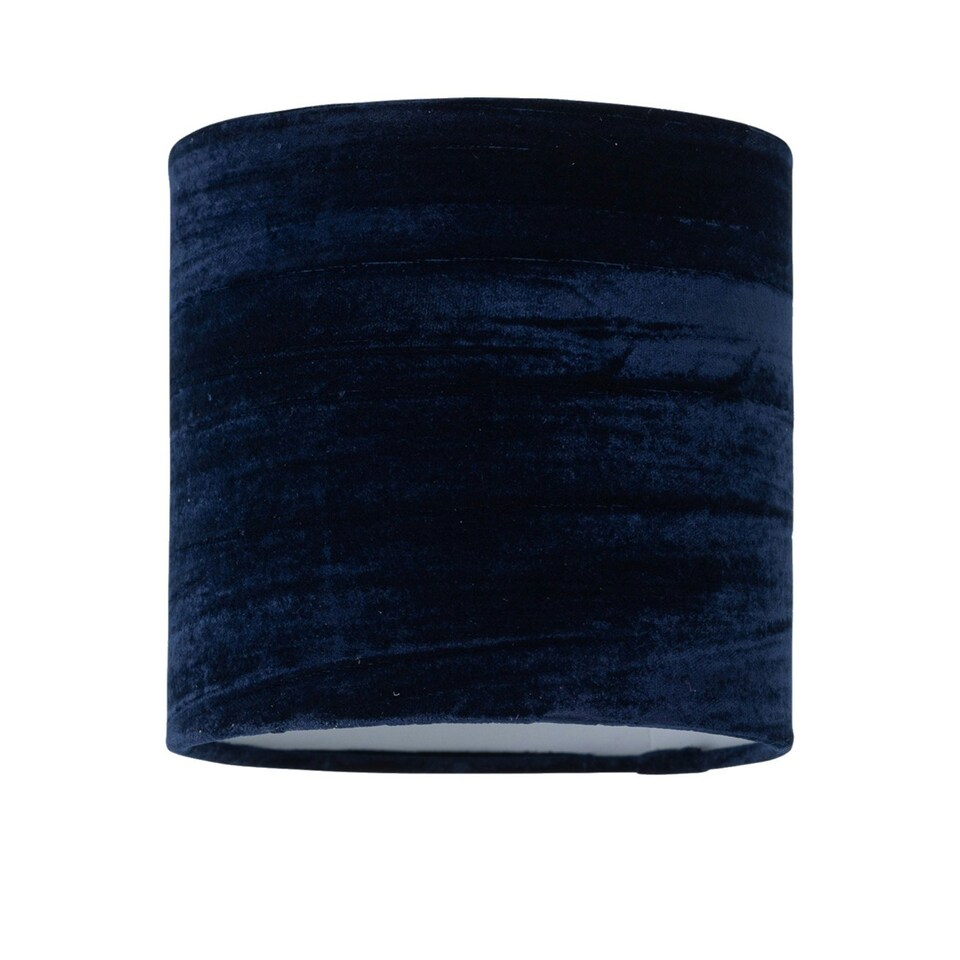 image 1 of Romana - Brushed Chrome Touch Operated Table Lamp with Navy Blue Crushed Velvet Shade Silver | Blue