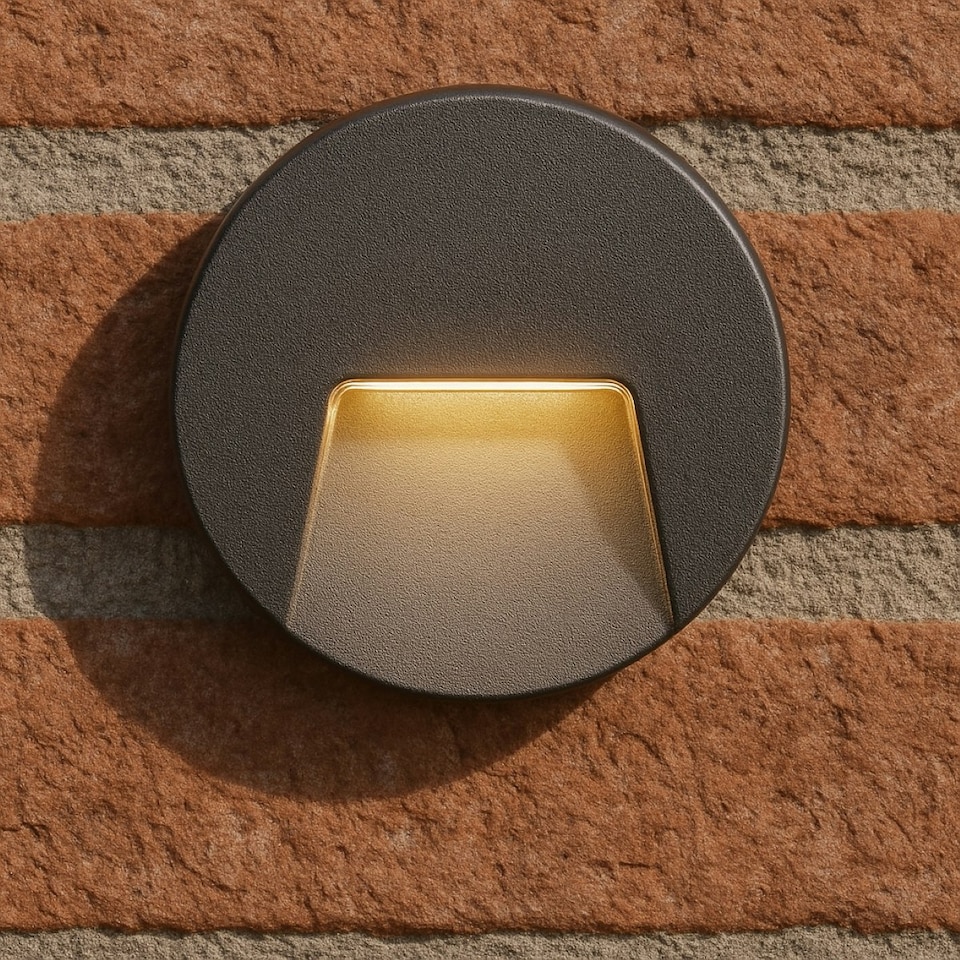 image 1 of CGC PRIMROSE Black LED Round Outdoor Down Light Black