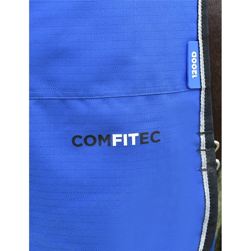 image 1 of Weatherbeeta Comfitec Essential Combo Neck 220g Horse Turnout Rug | Black | Cobalt/Black | 6Ft | 1