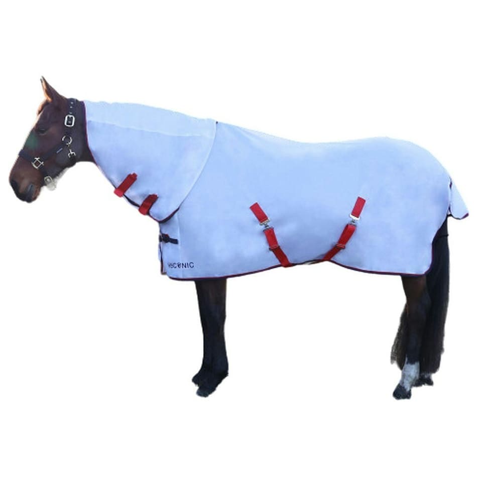 HYCONIC Combo Neck Detachable Neck Horse Fly Rug - White - 4´ 9"