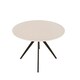 image 3 of Aspen, Round Dining Table, White Painted Top With Black Pedestal Leg Frame White